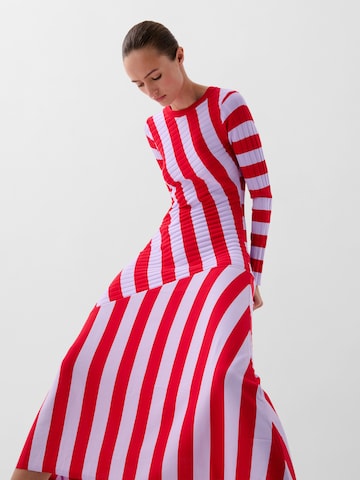 Scalpers Stripes Ls Knit Dress ' ' in Lila