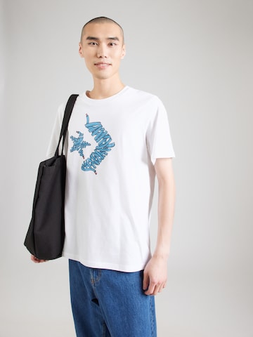 T-Shirt 'SHOELACE' CONVERSE en blanc : devant