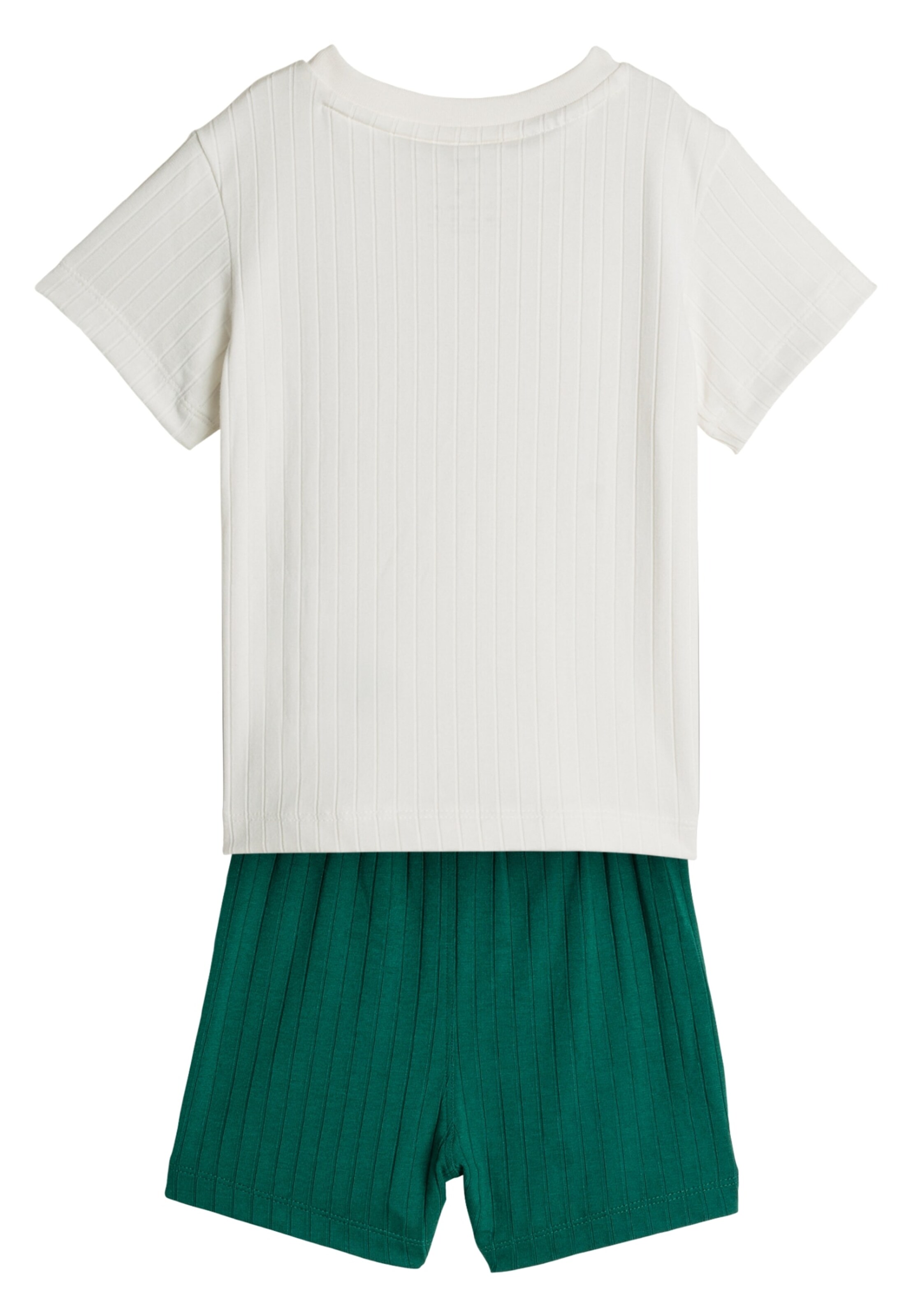ADIDAS ORIGINALS - Conjunto 'REGULAR WIDE RIB SHORT T-SHIRT' en blanco