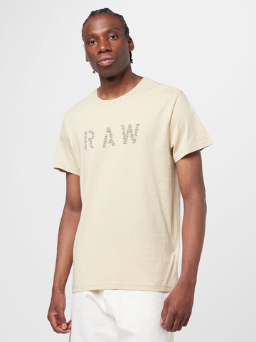 T-Shirt G-Star RAW en beige : devant