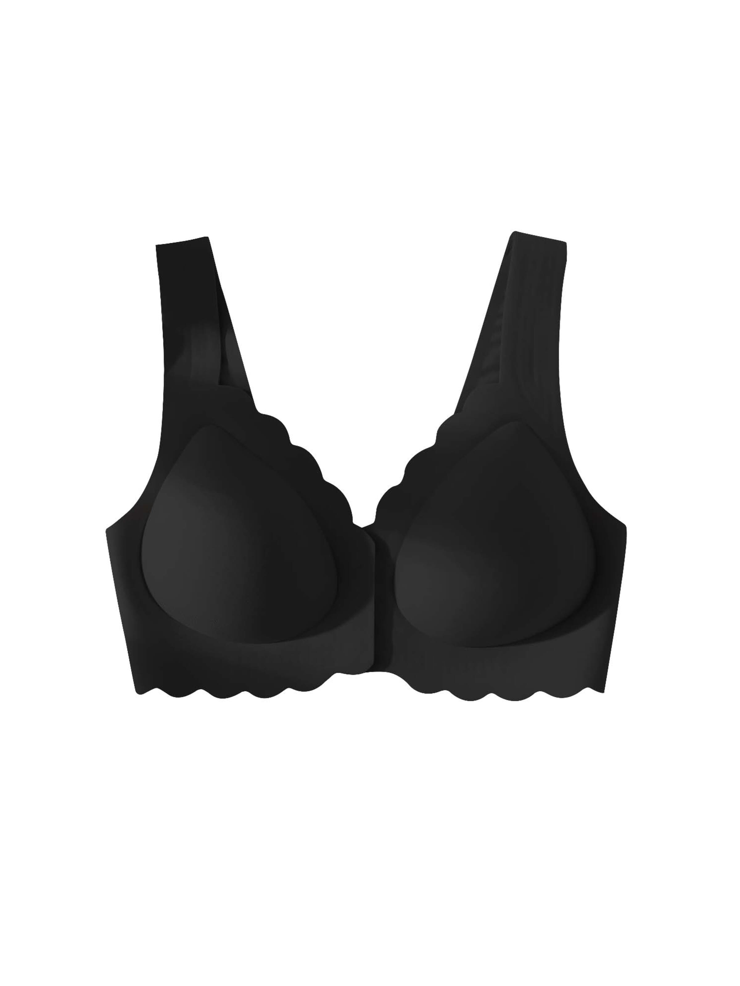 SHARICCA Bralette Bra 'Wire-Free' in Black: front