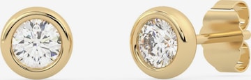 Boucles d'oreilles Diam Addict en jaune : devant