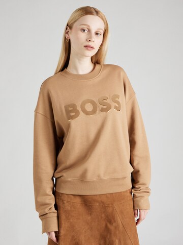 BOSS Sweatshirt 'Econa' in Beige: front