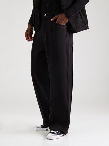 WEEKDAY Wide leg Pantalon in Zwart: voorkant