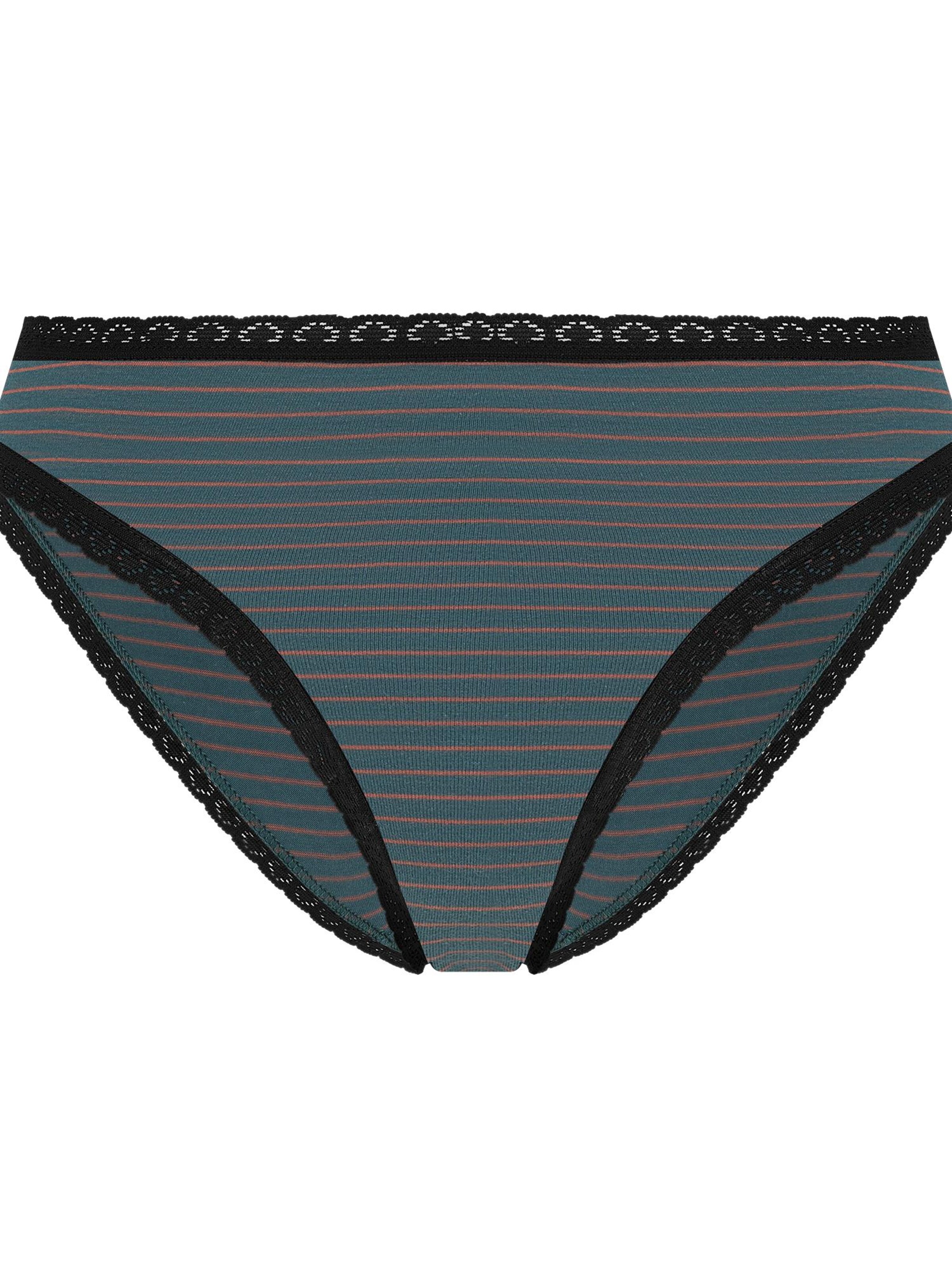 Albero Natur Panty 'Damen Bio Baumwoll Slip mit Spitze' in Green