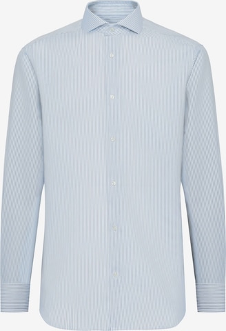 Coupe regular Chemise business Boggi Milano en bleu : devant