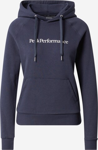 PEAK PERFORMANCE Sportief sweatshirt 'Ground' in Blauw: voorkant