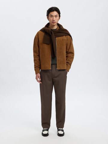 SELECTED Regular Pantalon in Bruin