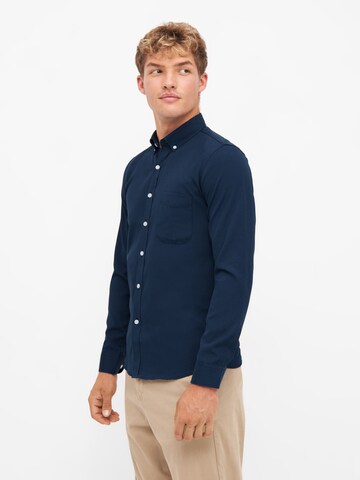 TOOche Regular Fit Hemd 'Ocean' in Blau