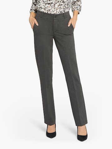 NYDJ Regular Pleated Pants in Grey: front