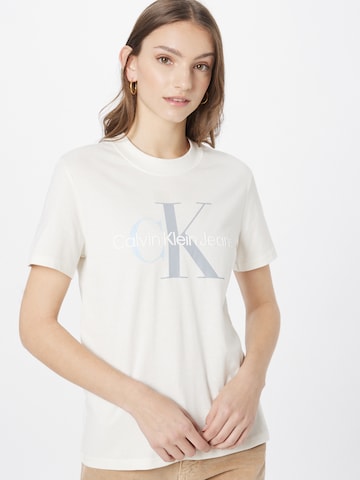 Calvin Klein Jeans T-Shirt in Weiß: predná strana