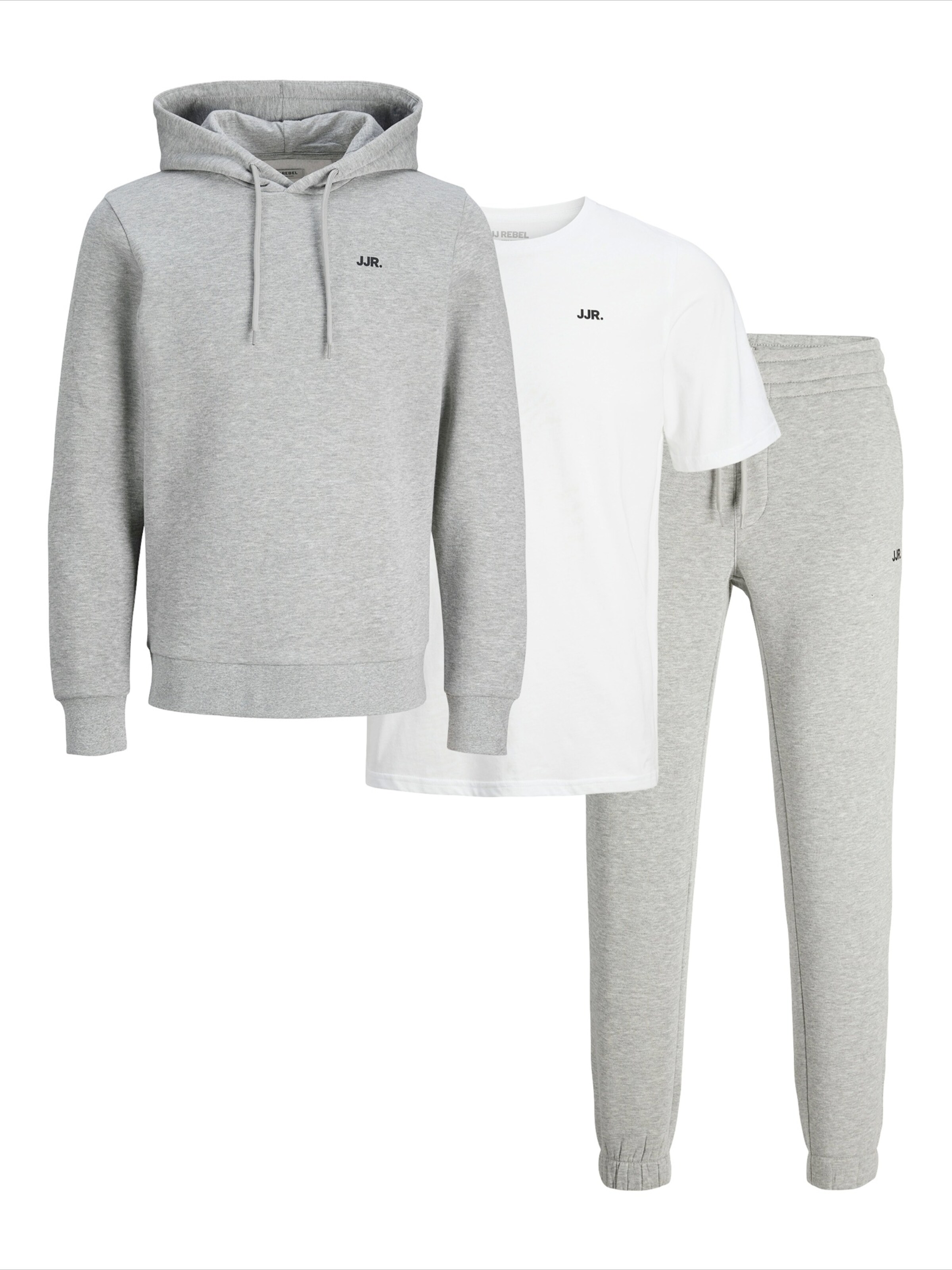 Tuta da jogging di JJ Rebel in grigio: frontale