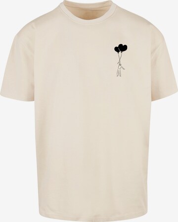 T-Shirt 'Love In The Air' Merchcode en beige : devant