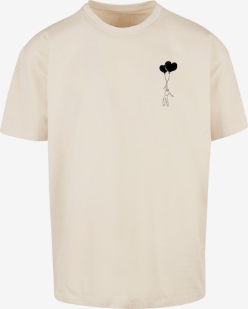 Merchcode T-Shirt 'Love In The Air' in Beige: predná strana