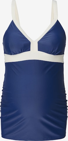 Esprit Maternity Triangle Tankini Top in Blue: front