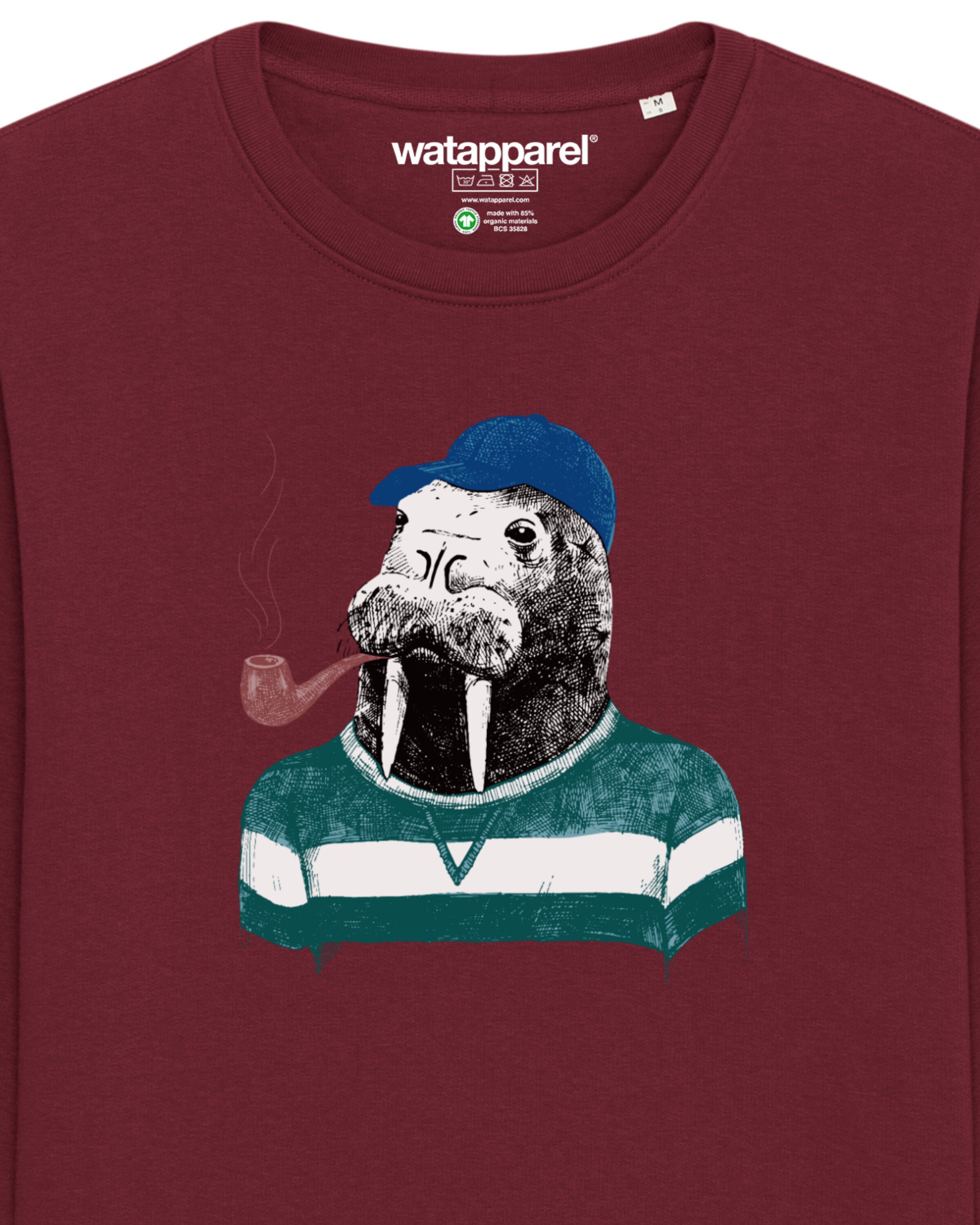 Felpa ' Walross ' di Watapparel in rosso