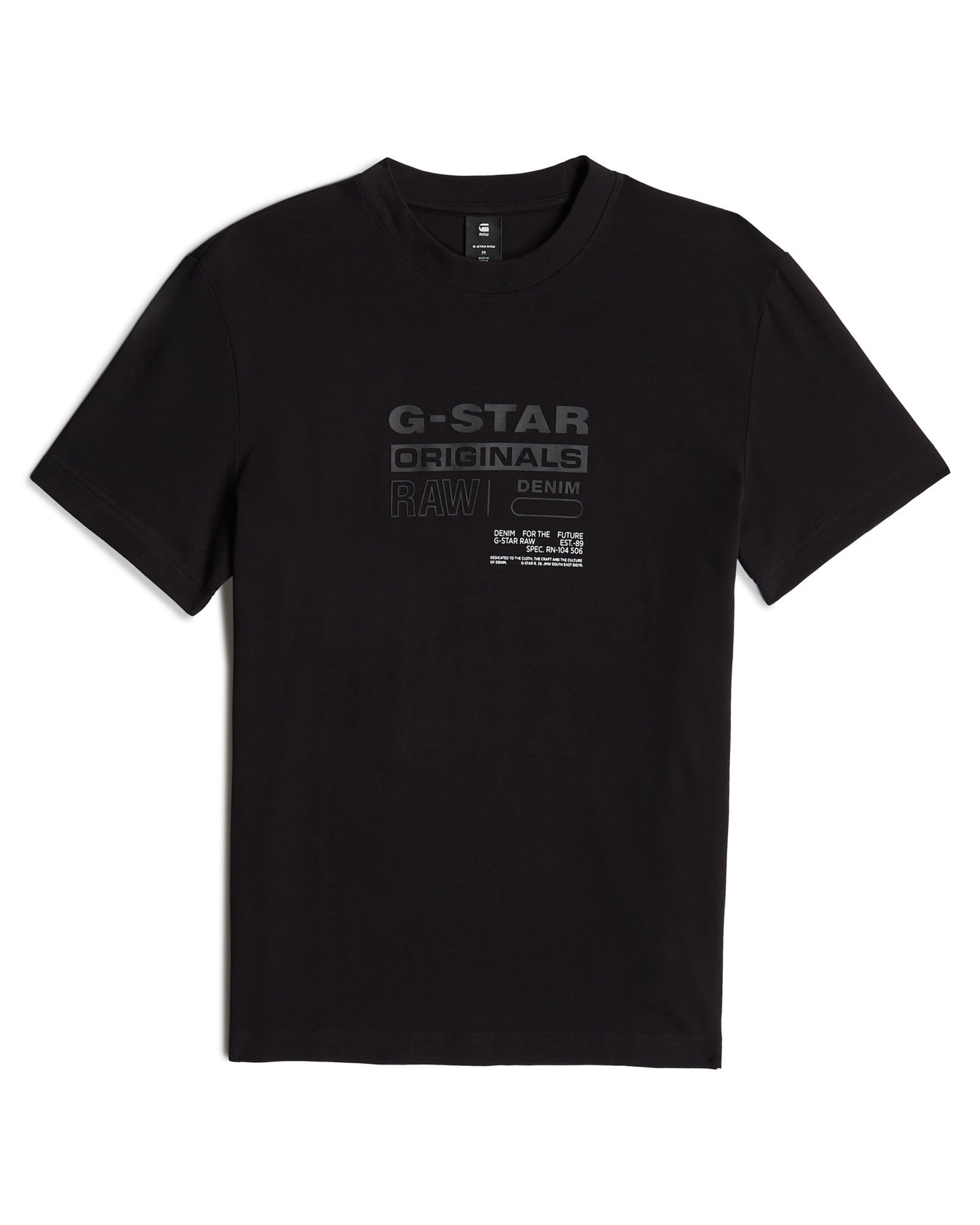 G-STAR Shirt in Zwart: voorkant