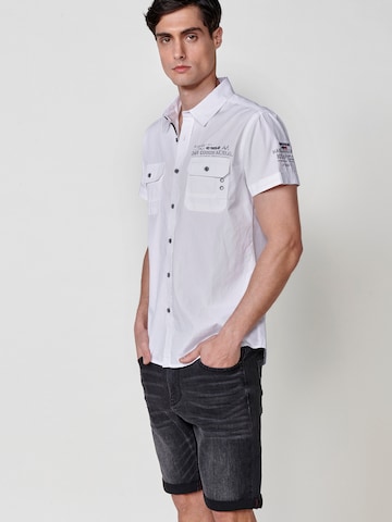 KOROSHI Regular Fit Hemd in Weiß