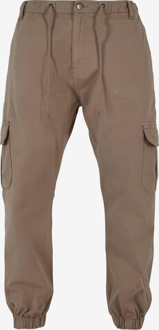 Pantalon cargo 'Kindou' DEF en beige : devant