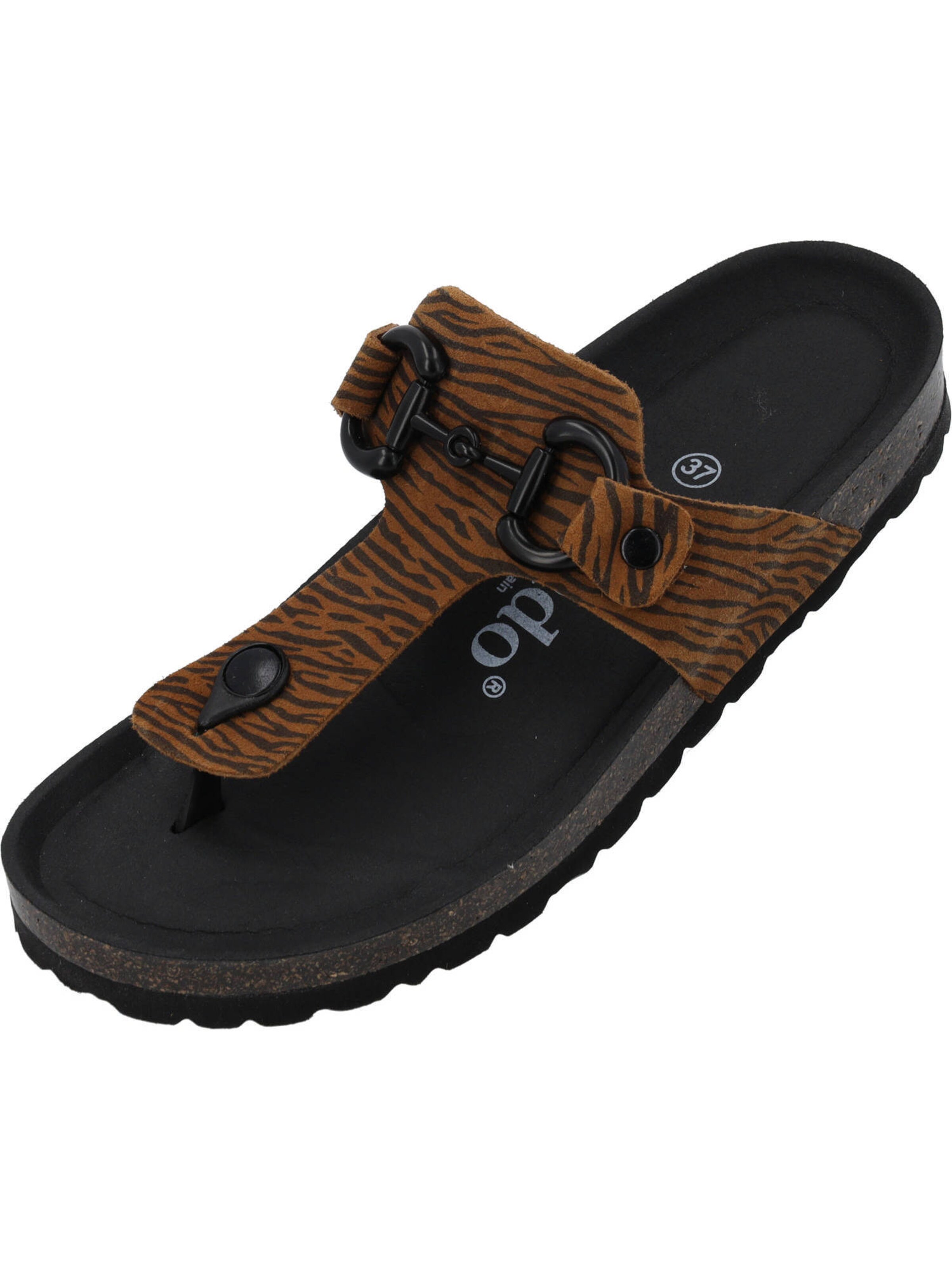 Palado T-bar sandals 'Kos' in Brown: front