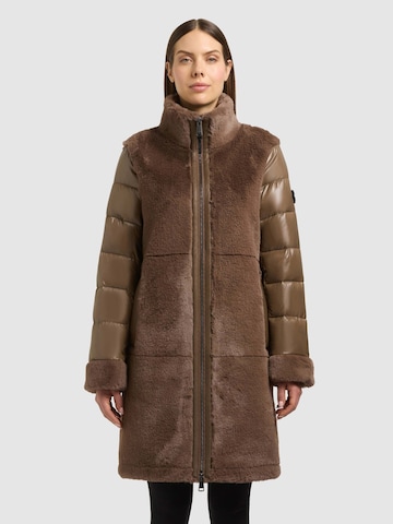 Cappotto invernale di khujo in bronzo: frontale