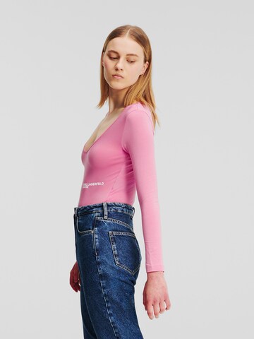 KARL LAGERFELD JEANS Shirtbody i pink