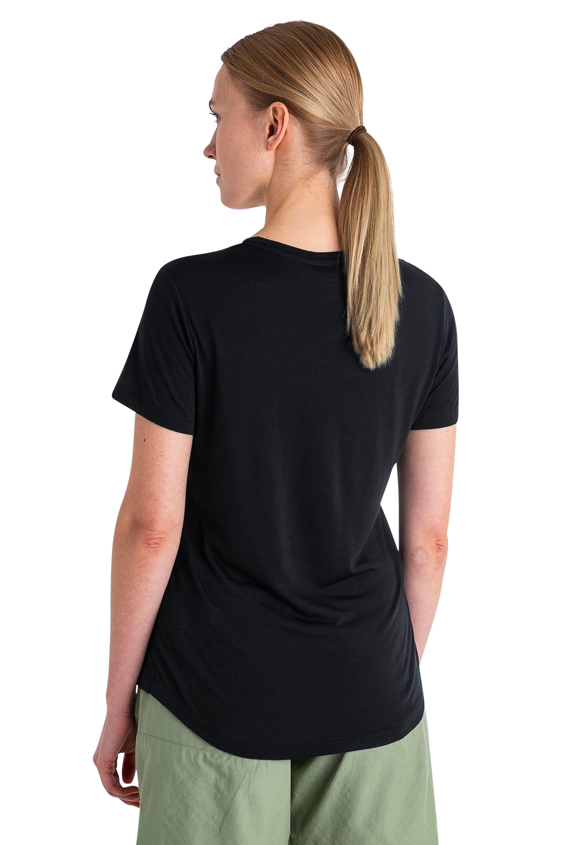 ICEBREAKER Performance shirt 'Sphere III Scoop' in Black