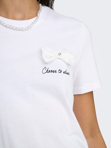 Tricou 'ONLOLIVIA' de la ONLY pe alb