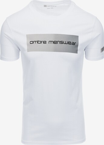Ombre T-Shirt 'S1751' in Weiß: predná strana