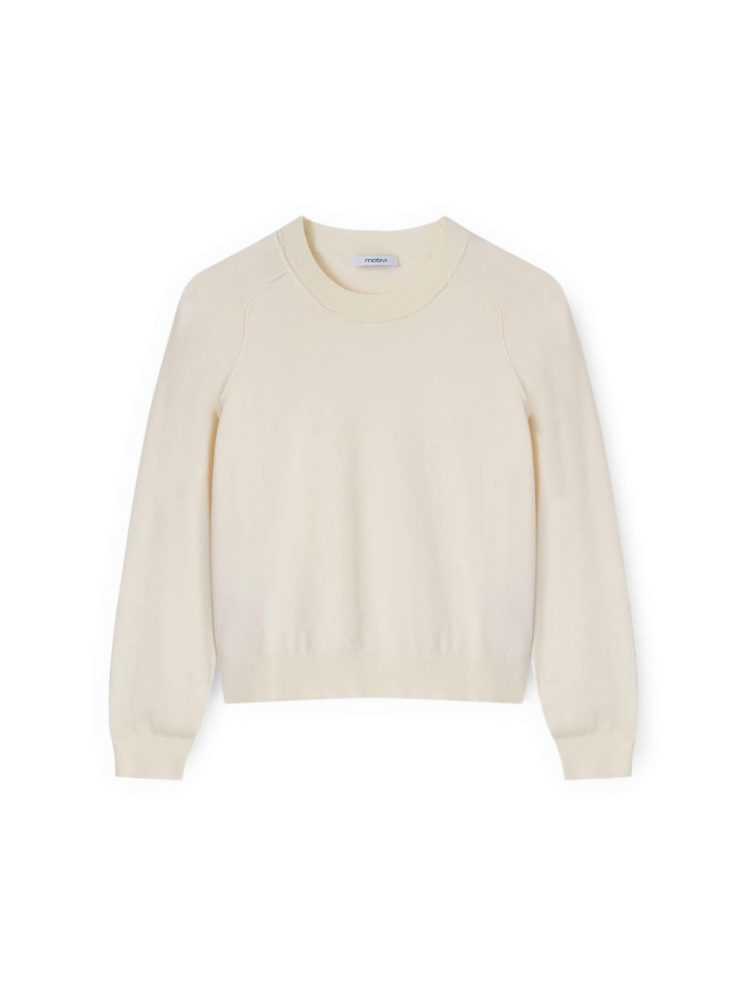 Pull-over MOTIVI en blanc : devant