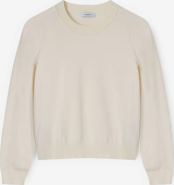 Pull-over MOTIVI en blanc : devant