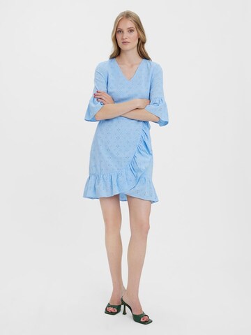 VERO MODA Dress 'Broderie Anglaise' in Blue