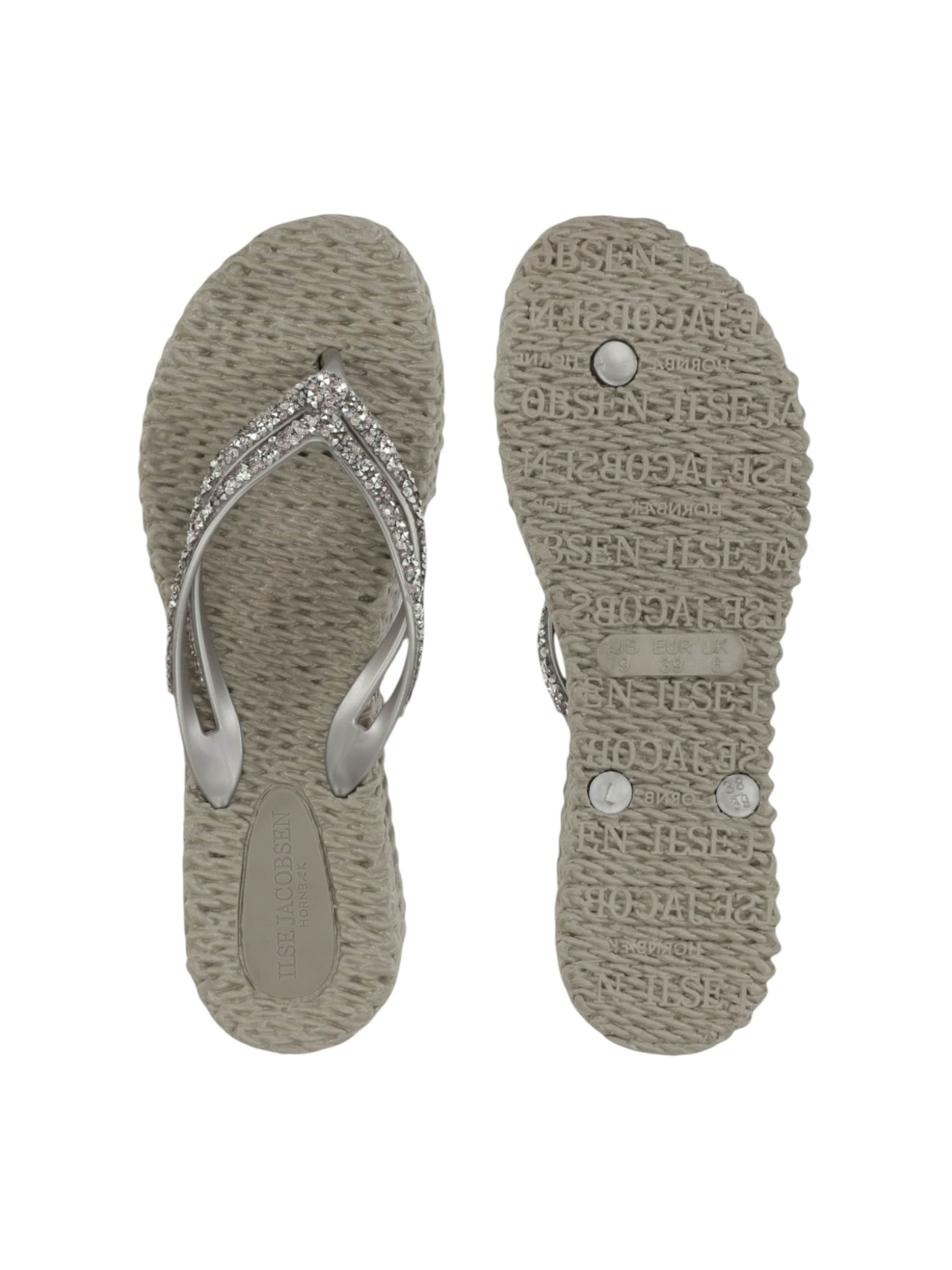 ILSE JACOBSEN T-Bar Sandals 'Cheerful08M' in Grey