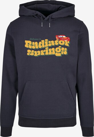 ABSOLUTE CULT Sweatshirt 'Cars - Welcome To Radiator Springs' in Blauw: voorkant