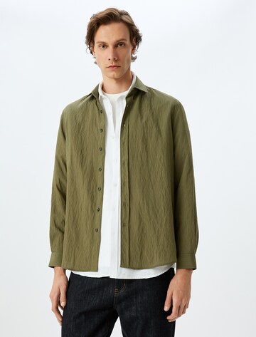 Koton Regular fit Button Up Shirt in Green: front