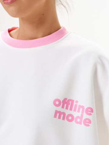 Felpa 'Offline Mode' di MIRONS in bianco