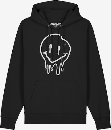 Sweat-shirt ' Smiley ' Watapparel en noir : devant
