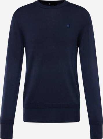 Pull-over G-Star RAW en bleu : devant