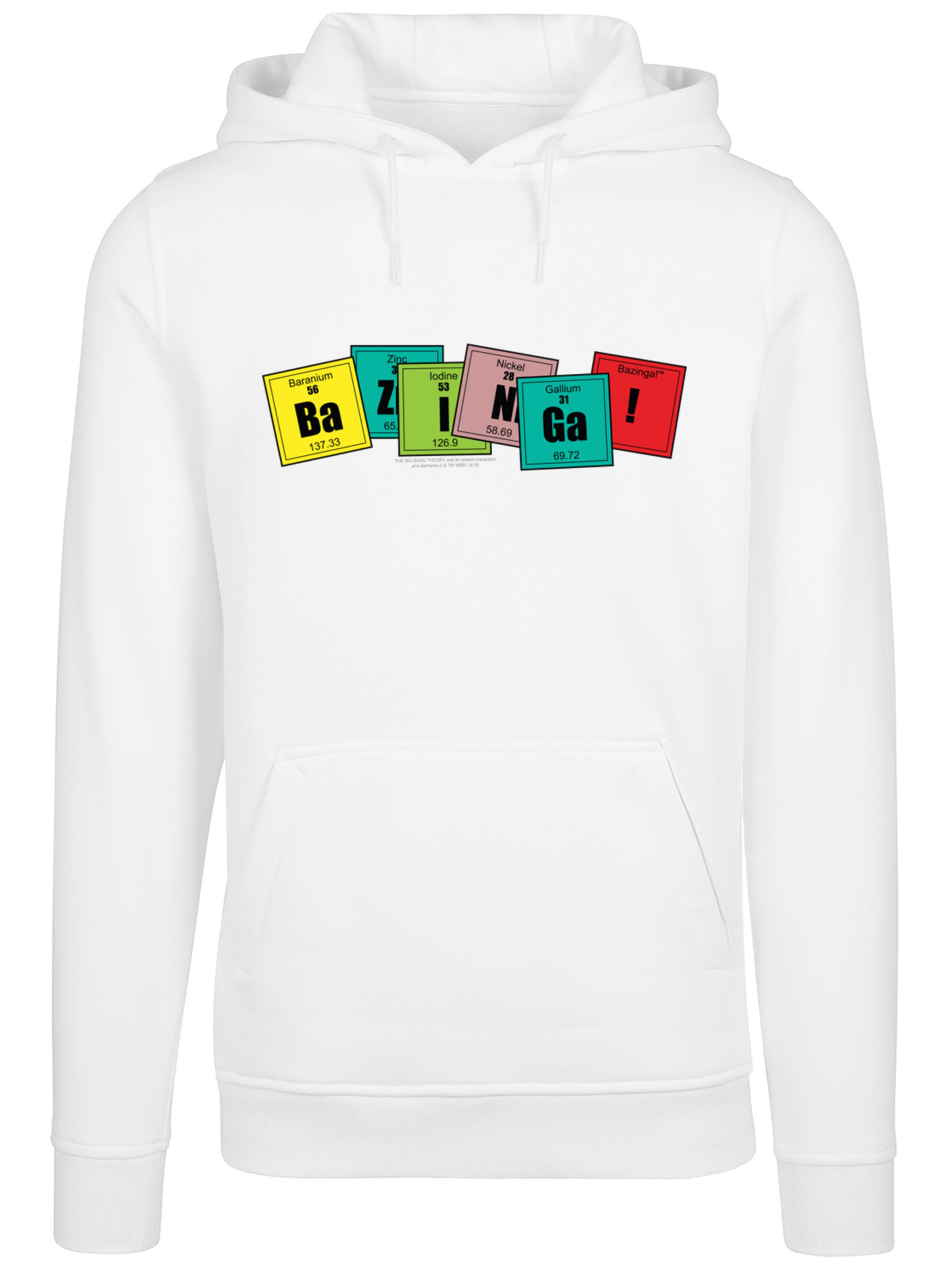 F4NT4STIC Sweatshirt 'Bazinga' in White: front