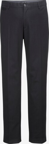 Men Plus Regular Pleat-Front Pants in Blue: front