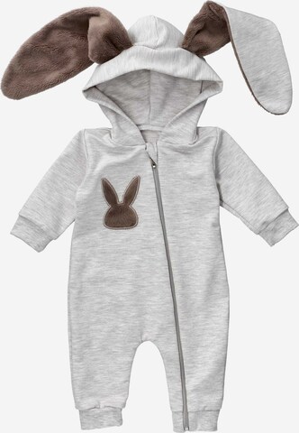 Barboteuse / body 'Hase' Baby Sweets en gris : devant