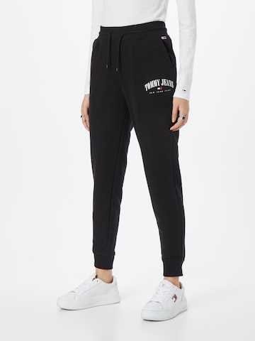 Tommy Jeans Tapered Pants 'Lala' in Black: front