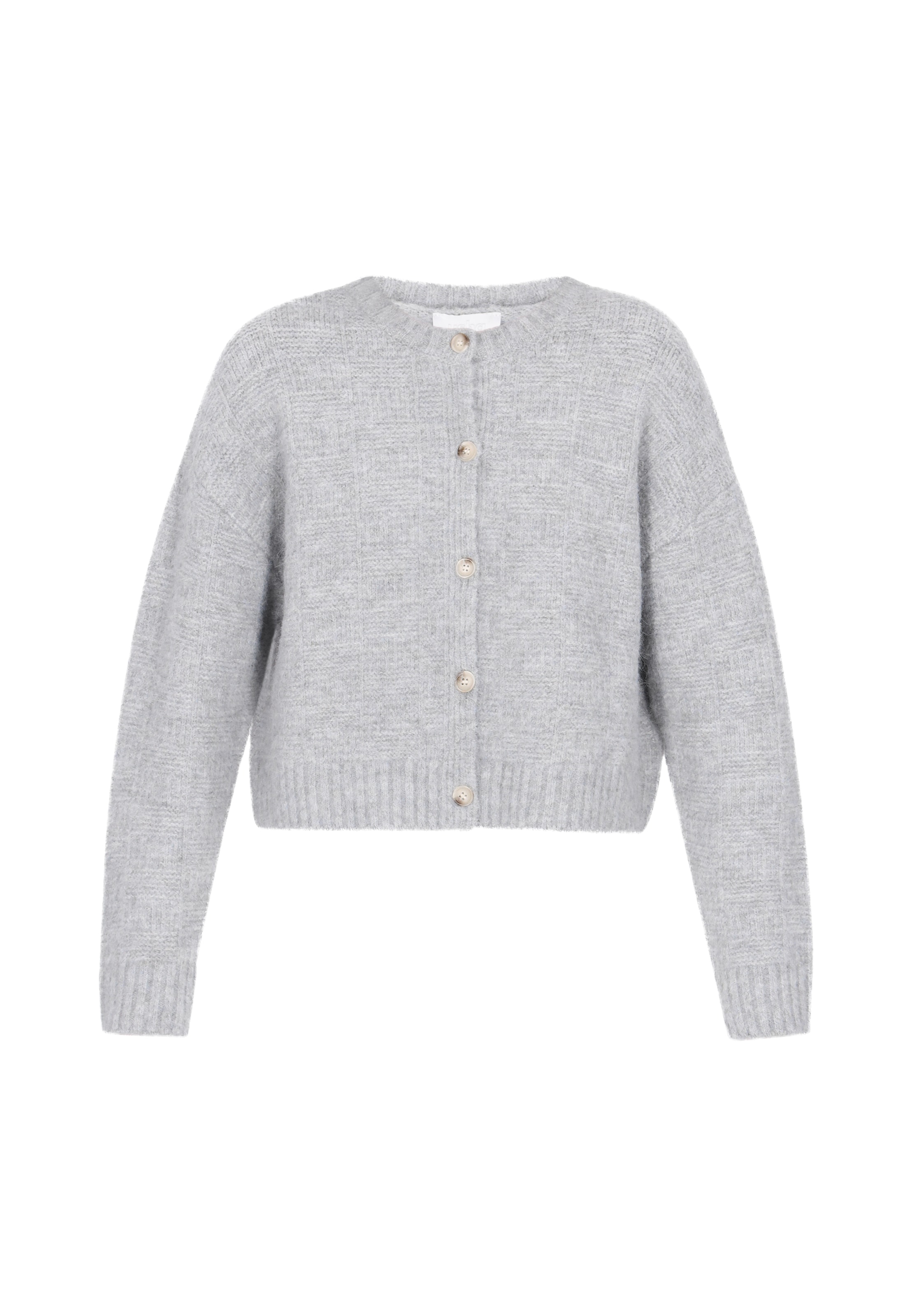 usha WHITE LABEL - Casaco de malha em cinzento: frente