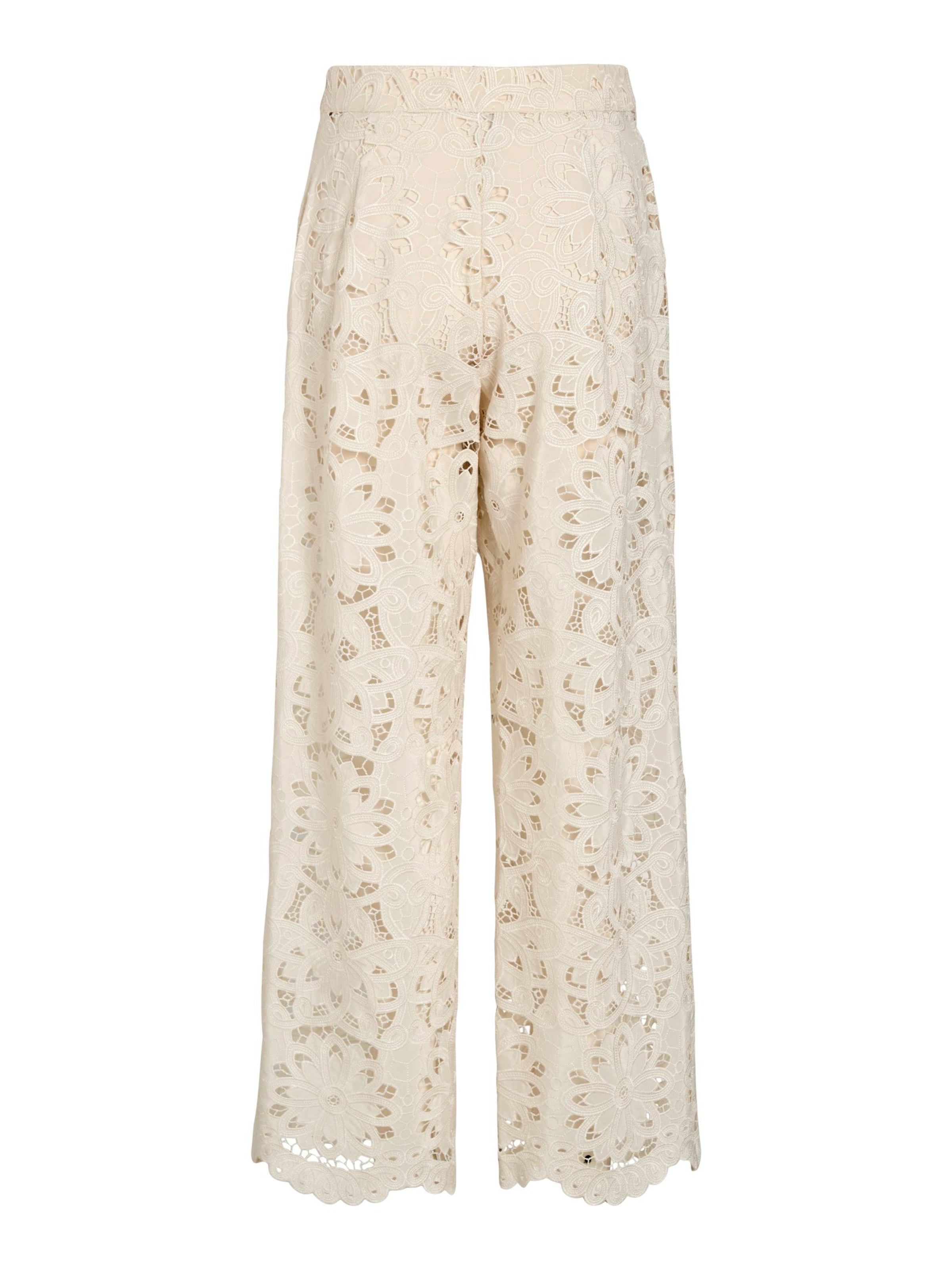 ROUGE EDIT Wide Leg Bukser i beige