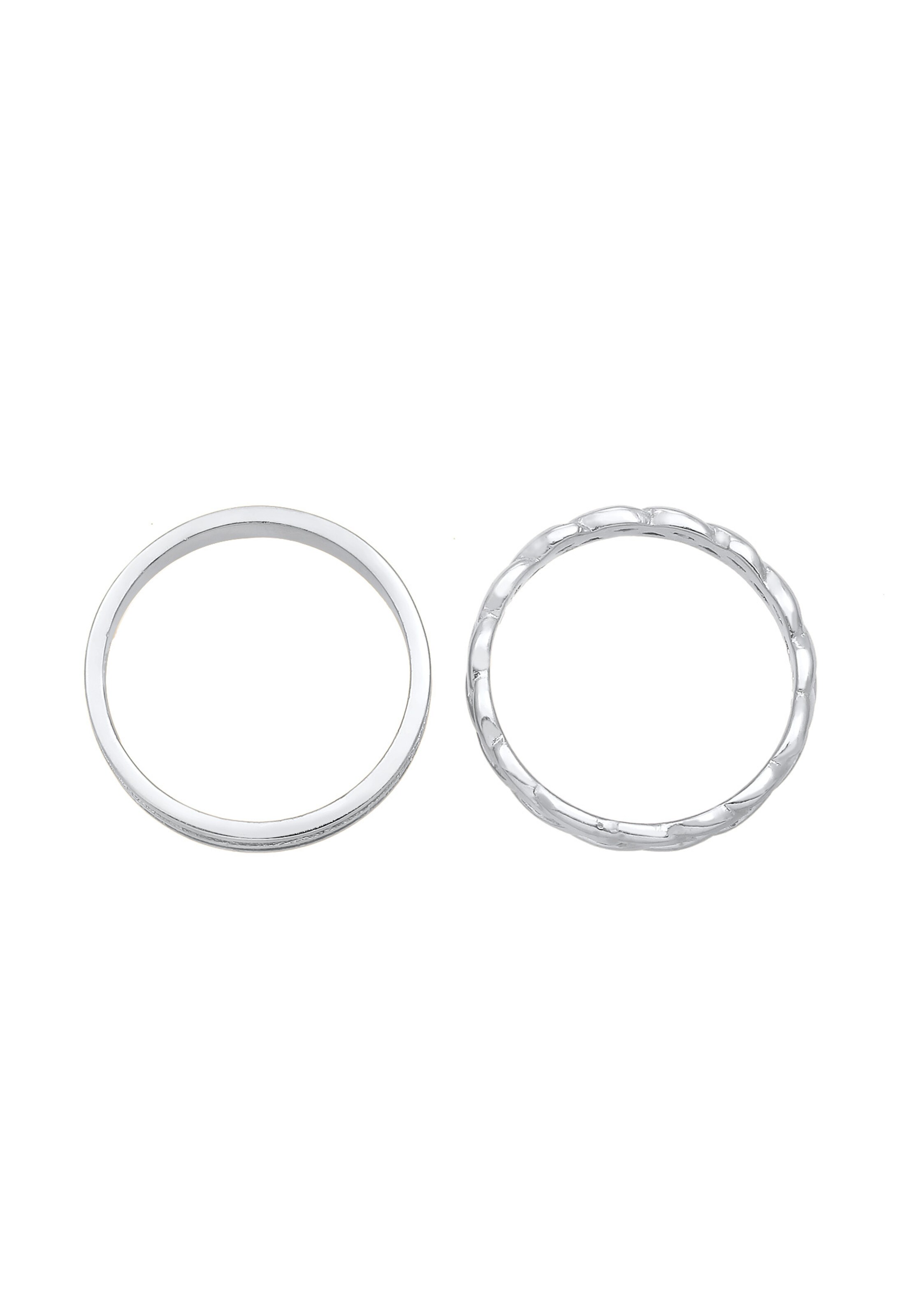 ELLI Ring Bandring, Twisted in Silber