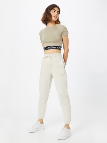 Calvin Klein Sport Tapered Broek in Beige