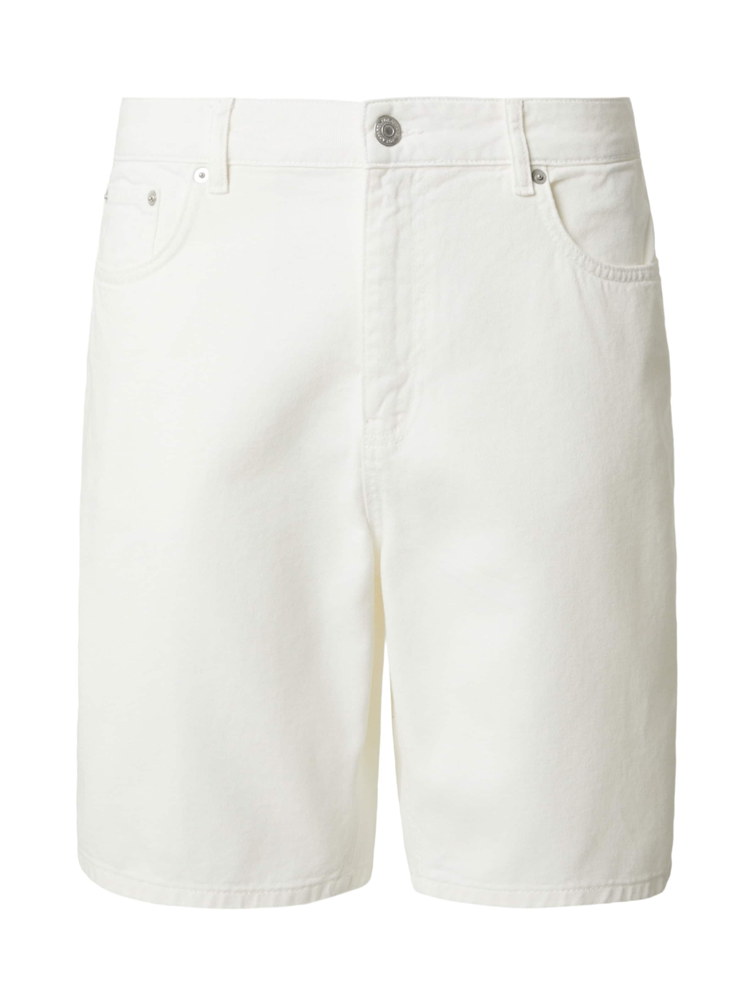 DAN FOX APPAREL Jeans Shorts 'Fabrice' in 30 in weiß, Produktansicht