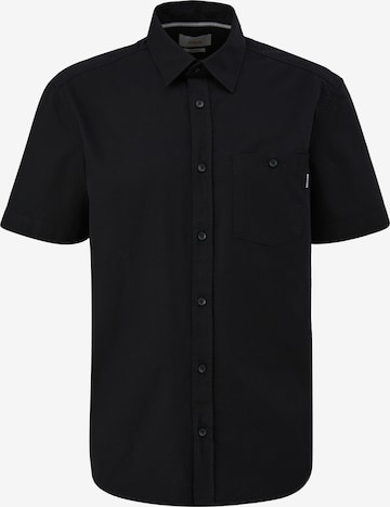 s.Oliver Regular fit Риза в черно: отпред
