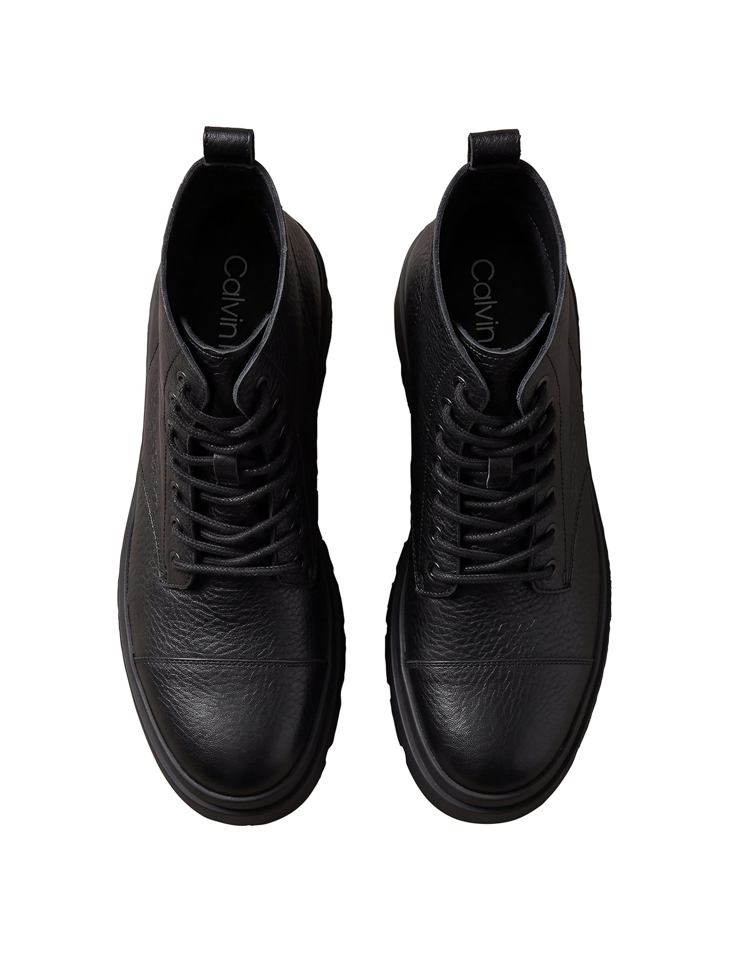 Calvin Klein Lace-Up Boots in Black