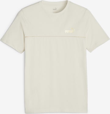 T-Shirt fonctionnel 'ESS+' PUMA en beige : devant